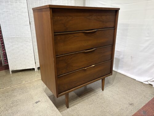Vintage Mid-Century Modern 4-Drawer Tallboy Dresser