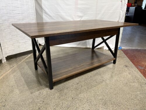 Industrial Style Brown Rectangular Coffee Table