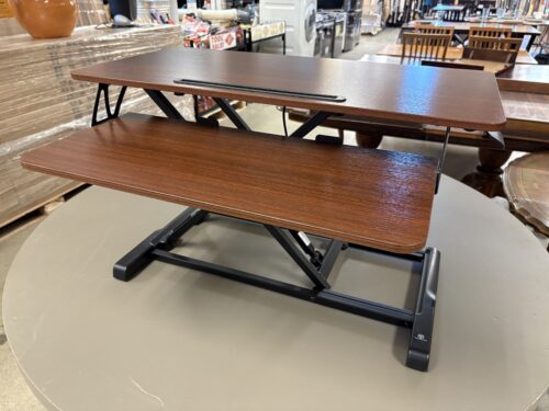 TECHORBITS Rise-X Light Brown Modern Tabletop Standing Desk