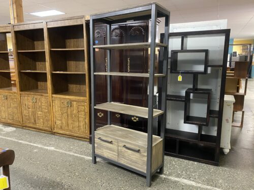 POTTERY BARN Industrial Thorndale Reclaimed Wooden Open Bookcase