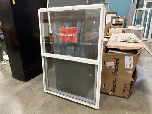NEW! MILGARD 56x40 White Vinyl Vertical Sliding Window