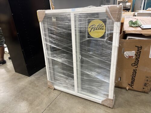 NEW! PELLA 48x42 White Vinyl Sliding Window