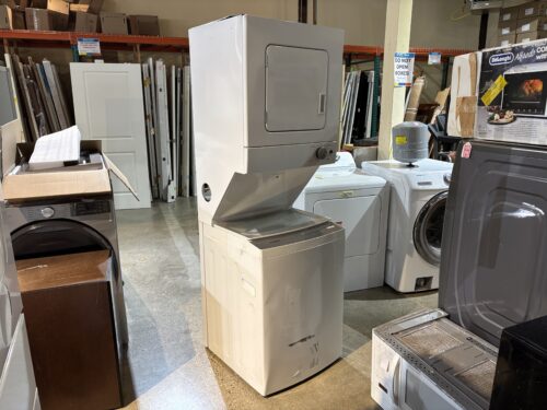 WHIRLPOOL 1.6 Cu. Ft. Electric Stacked Laundry Center in White Model # WET4024HW