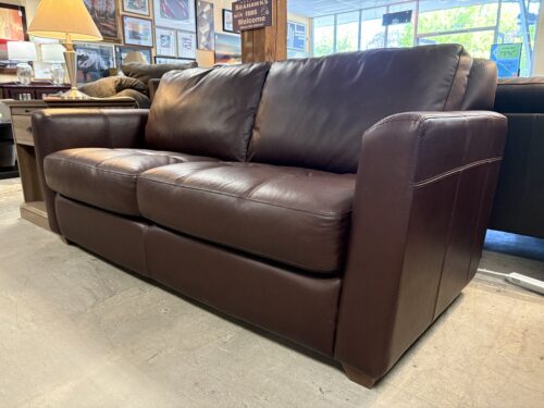 CHATEAU D'AX Chocolate Tufted 2-Cushion Sofa