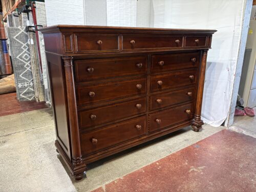 Traditional Solid Wood 11-Drawer Triple Dresser