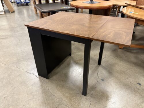Contemporary Wooden Dining Table with Leaf Extension and Shelving
