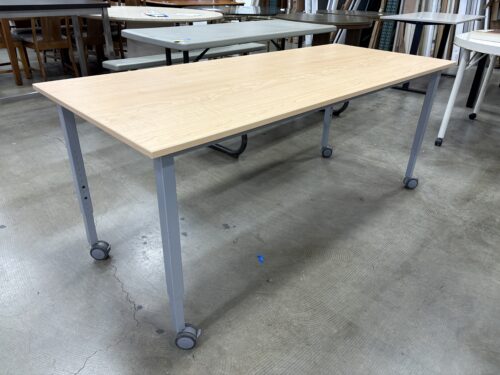 Modern Adjustable Height Rolling Conference Desk