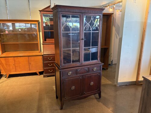 Vintage Georgian Style Mahogany Display Hutch