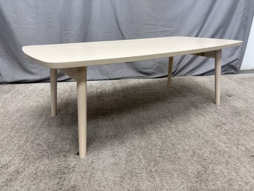 AZUMAYA Whitewashed MCM Style Folding Coffee Table