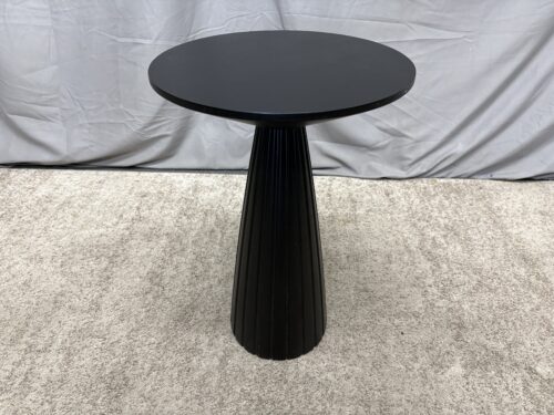COZAYH Small Black Round Pedestal Side Table