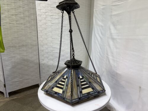 Tiffany Style Mission Stained Glass Ceiling Pendant