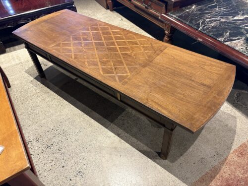 Vintage Coffee Table with a Lattice Pattern