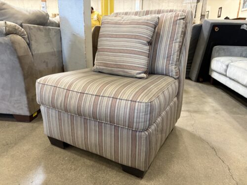 ASHLEY Striped Armless Outdoor Patio Chair
