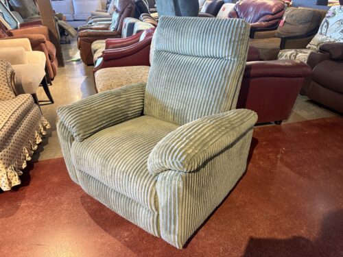 Seafoam Green Corduroy Swivel Glider