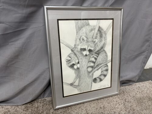 Racoons in a Tree Signed & Numbered Print by Linda Stonich