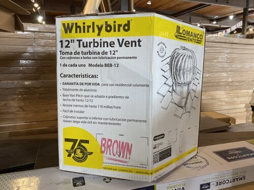 LOMANCO VENTS Whirlybird 12" Turbine Vent in Brown