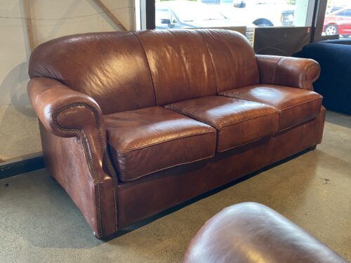 Bourbon Brown Hide-Away Sleeper Sofa