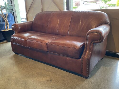 Bourbon Brown Hide-Away Sleeper Sofa