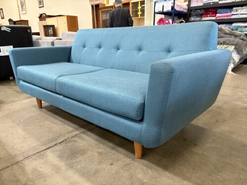 JOYBIRD Hughes Modern Tufted Sofa in Sunbrella Stain and Water Resistant Premier Lagoon