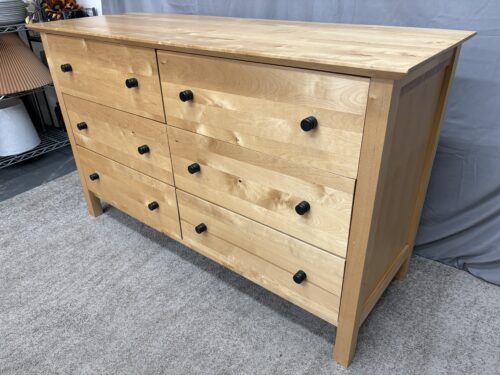 Solid Pine Blonde 6-Drawer Lowboy Dresser