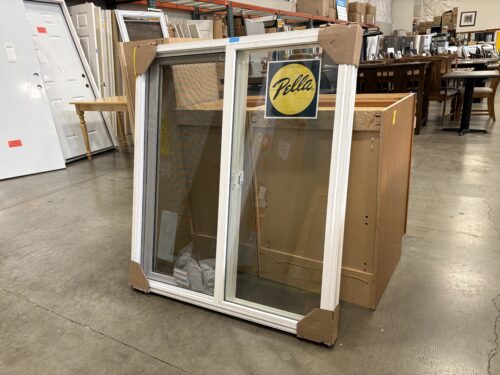 NEW! PELLA 48x42 White Vinyl Sliding Window