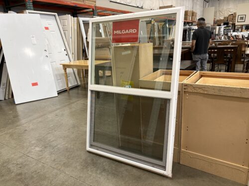 NEW! MILGARD 59x39 White Vinyl Vertical Sliding Window