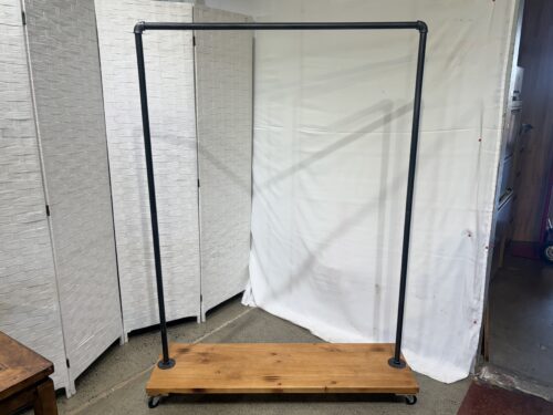 Industrial Rolling Garment Rack w/ Lower Shelf