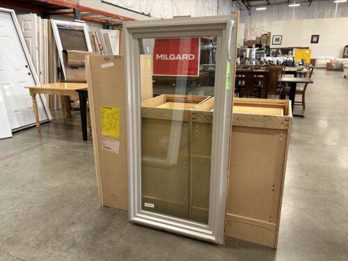 NEW! MILGARD 53x26 Taupe Rectangular Tempered Glass Window
