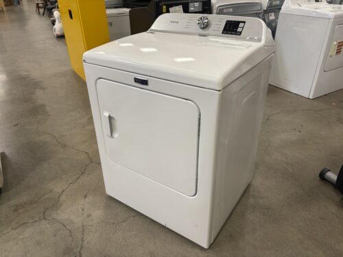 MAYTAG White Front Load Electric Dryer with Moisture Sensor Model: MED6200KW1