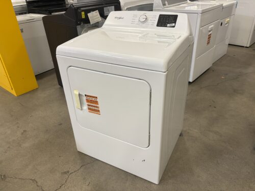 WHIRLPOOL White Electric Side Hinge Front Load Dryer with Adaptive Dry Model #WED4107SW1