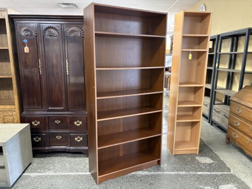 Mahogany Minimalist 6-Shelf Bookcase