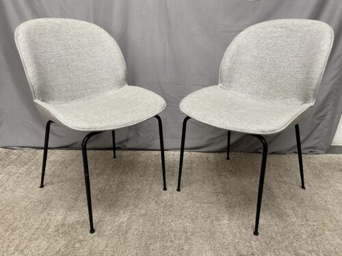 Light Grey Armless Dining Chairs (Set of 2)