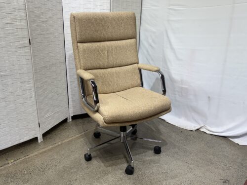 Neutral Oatmeal Rolling Office Chair
