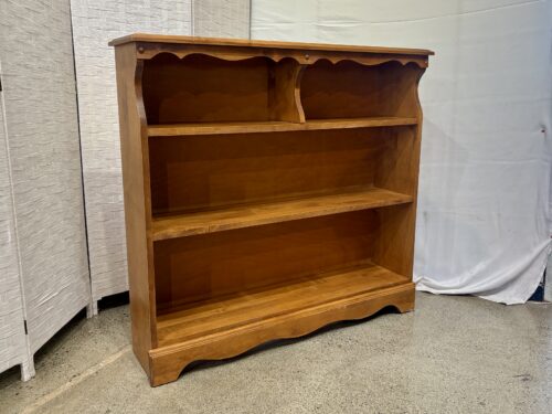 Low & Wide Honey Blonde Wood-Solids Bookshelf