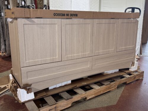 NEW! Blonde 72" Double Sink Vanity Cabinet