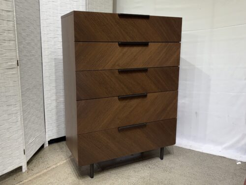 NEW! ARTICLE Nera 5-Drawer Chest - Walnut