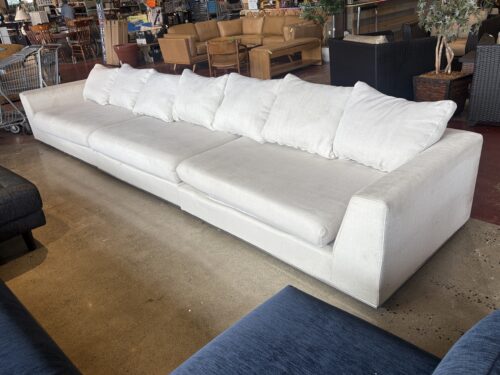 Extra Wide 3Pc. Sectional w/ Silver Trim