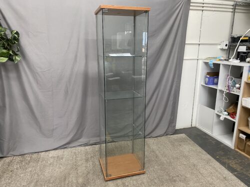 IKEA Detolf 4-Tier Wood & Glass Display Case