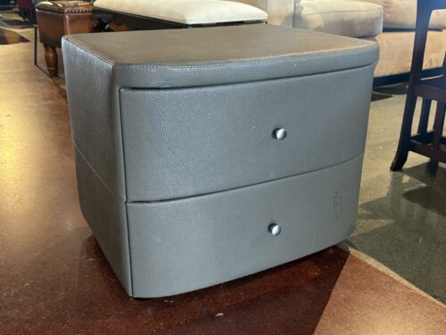 Neutral Grey Wrapped 2-Drawer Nightstand