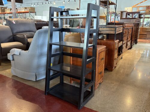 Petite Open Black Angled Display Shelf