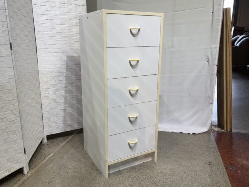 Slim White 5-Drawer Dresser