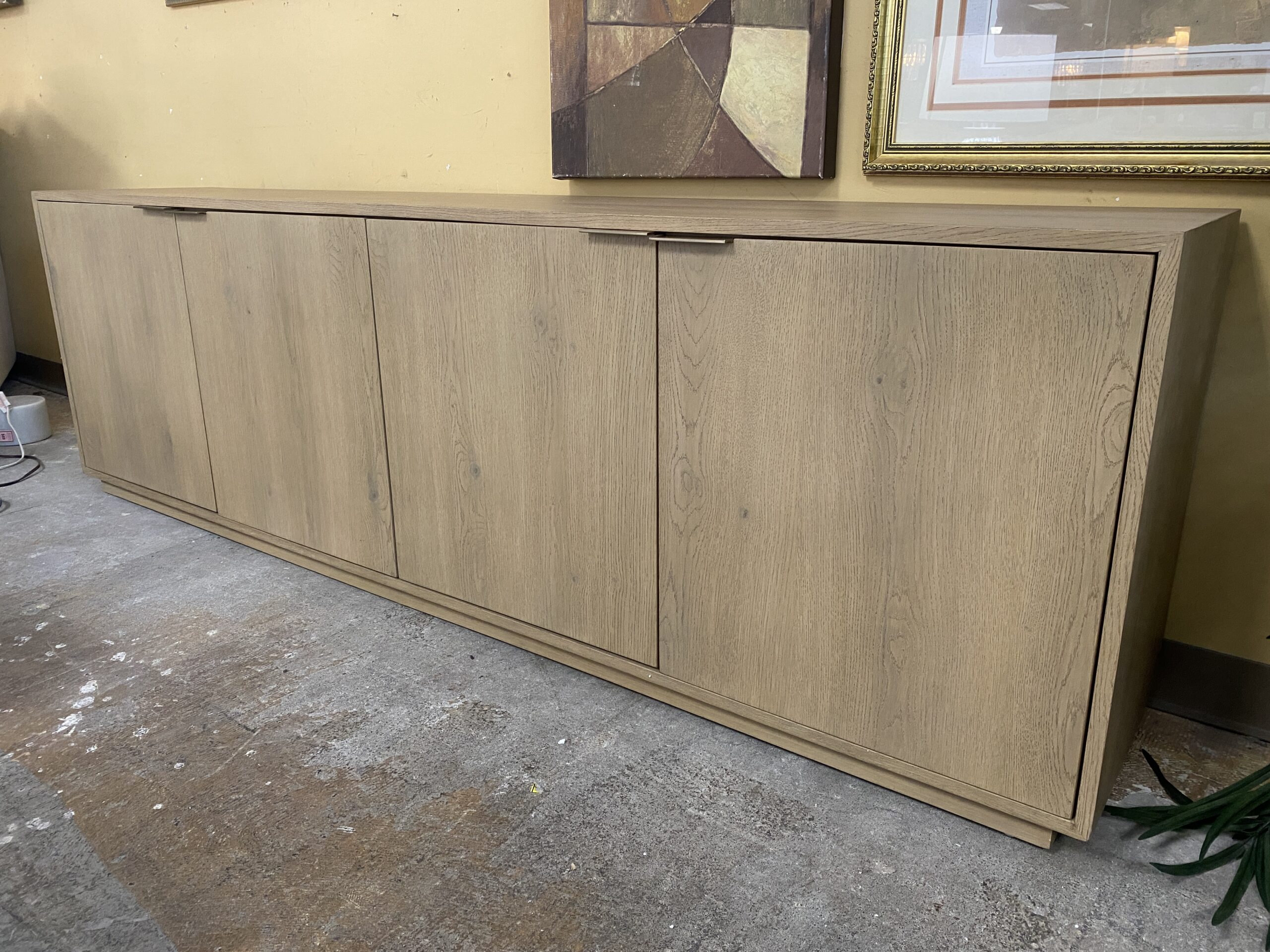 RESTORATION HARDWARE Montecito Greige Oak Media Console