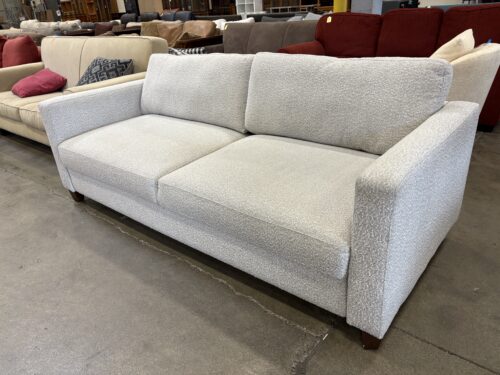 Modern Square Arm Cloud Grey Boucle Pop-Up Sleeper Sofa