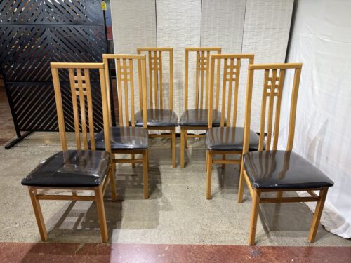 IMS SRL Made in Italy Teak Highback Dining Chairs (Set of 6)