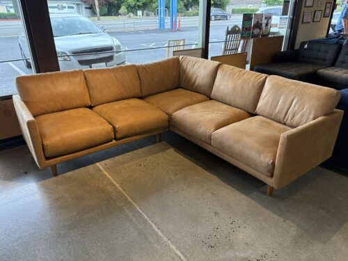 ARTICLE Nirvana 88" Leather Corner Sectional - Dakota Tan