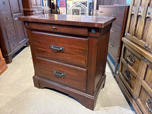 A-AMERICA Kalispell Nightstand in Rustic Mahogany
