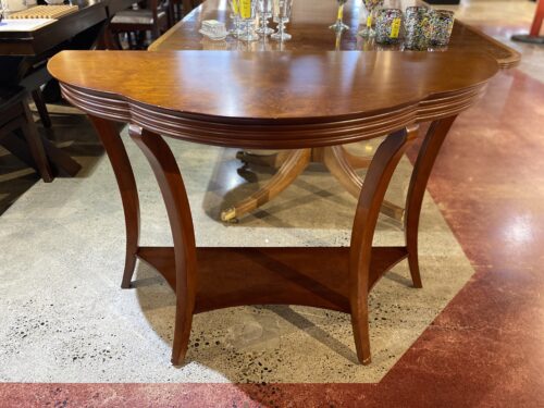 Scalloped Half Moon Accent Table