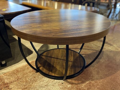 Minimal Modern Round Metal Leg Coffee Table