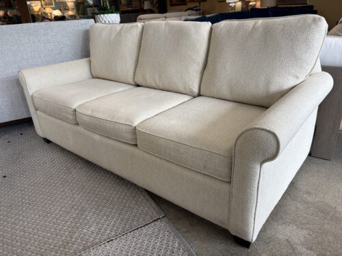 BRAXTON CULLER Tan Upholstered 3-Seat Track Arm Sofa