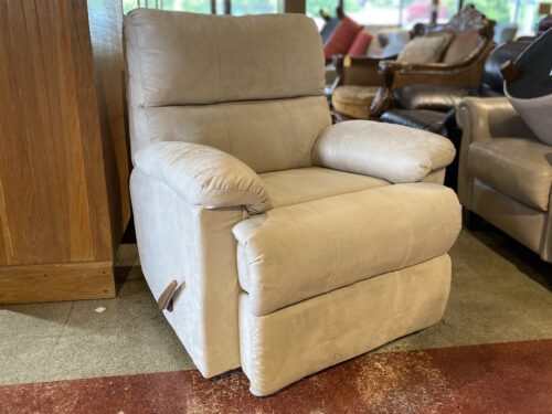 Plush Off-White Manual Recliner Armchair Model # 66812690